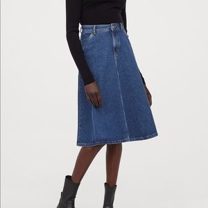 H&M A-line Denim Skirt